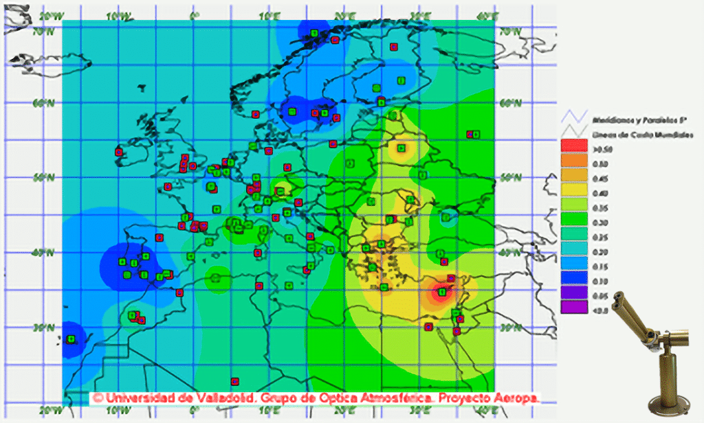 RIMA NASA-AERONET network : Long-term monitoring of aerosol properties