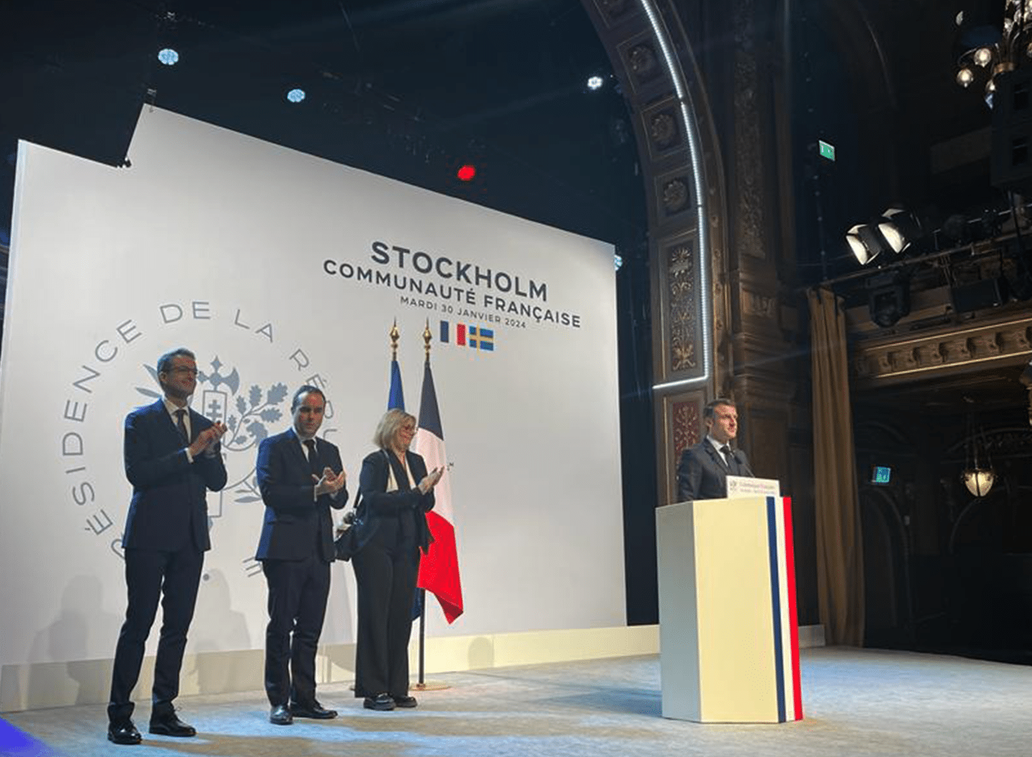 Emmanuel Macron in sweden stockholm